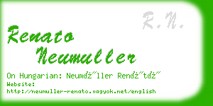 renato neumuller business card